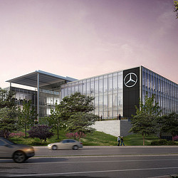 A building with a sign on it.